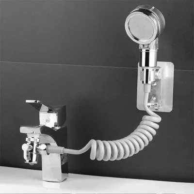 2 İn 1 Spiral Hortumlu Haraketli Lavabo Duş Başlığı