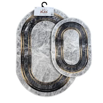 2 Li Banyo Paspası Kaymaz Klozet Takımı Oval A