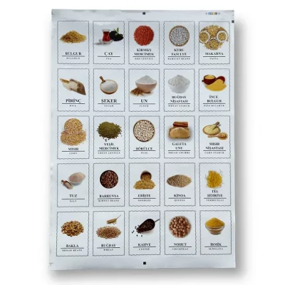 25 Adet Yapışkanlı Bakliyat Ve Baharat Etiketi