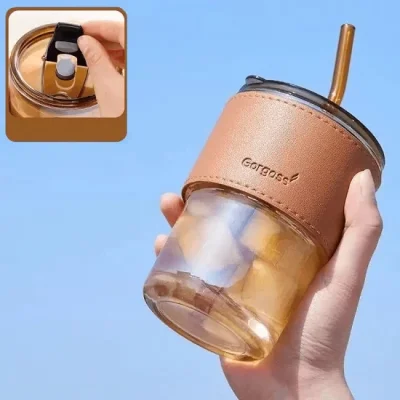 400 Ml Pipetli Isıya Dayanıklı Borosilikat Bardak