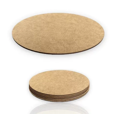 6 Adet Ahşap 3 Mm 22 Cm Yuvarlak Supla