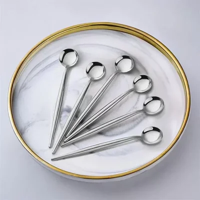 6 Lı Lizbon Yuvarlak Çay Kaşığı Gümüş