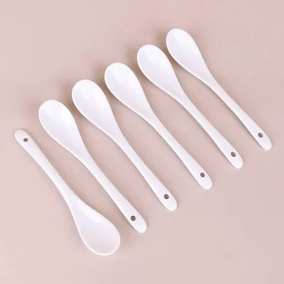 6 Lı Lüx Porselen Çay Tatlı Reçel Sos Kaşığı