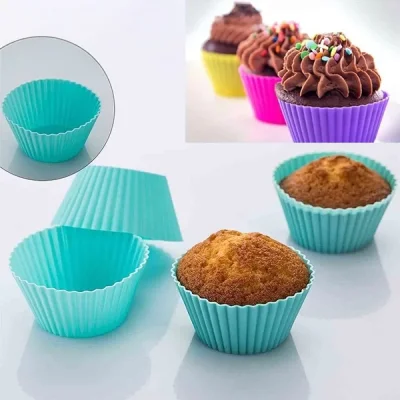6 Lı Mini Silikon Muffin Kek Kalıbı
