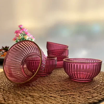 6 Lı Yaldızlı Kase Sosluk Ve Çerezlik Lila