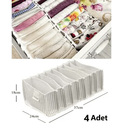 8 Gözlü Çekmece İçi Akordiyon Organizer L 4 Lü
