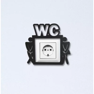 Ahşap Dekoratif Priz Kenarı Süsü Wc