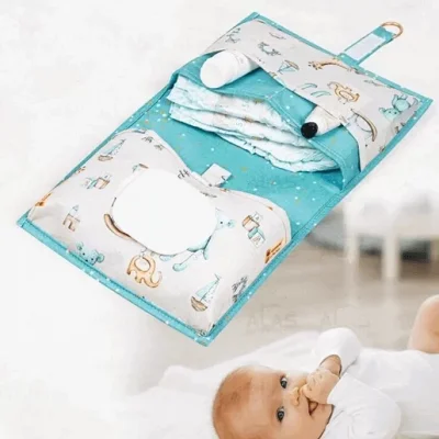Alas Baby Katlanır Bebek Alt Bakım Çantası Mavi
