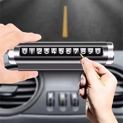 Alüminyum Kasa Çevirmeli Araç İçi Park Telefon Numaratörü
