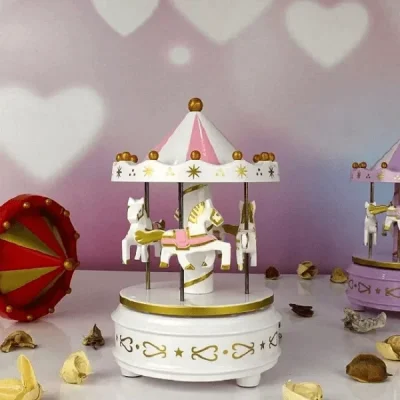 Atlı Karınca Müzik Kutusu Beyaz