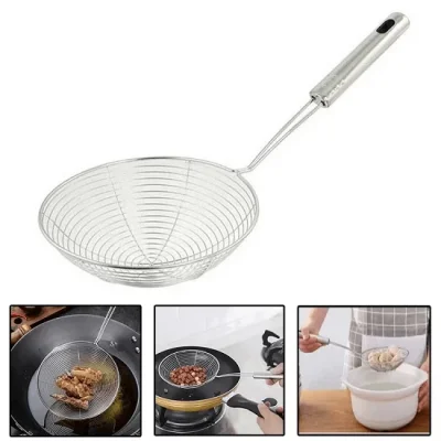 Çelik Lüx Paslanmaz Yağ Kevgiri