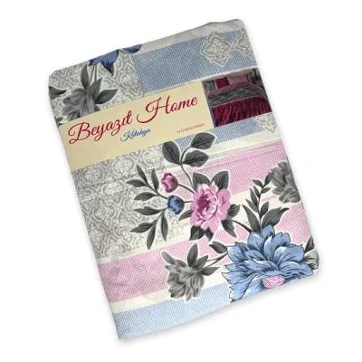 Çift Kişilik Battal Nevresim Takımı Gül Desenli