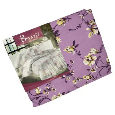 Çift Kişilik Battal Nevresim Takımı Pembe Desenli