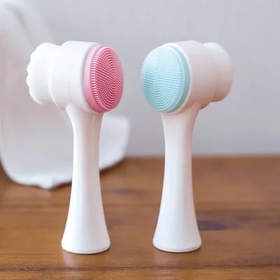Çift Taraflı 3d Masaj Yüz Temizleme Fırçası