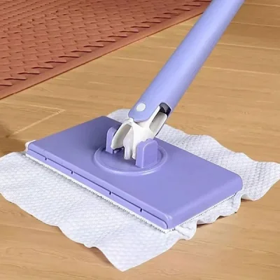 Click Mop Tüm Temizlik Bezlerine Islak Mendile Uyumlu Tek Tık Kıskaç Mop Islak Bez Mopu