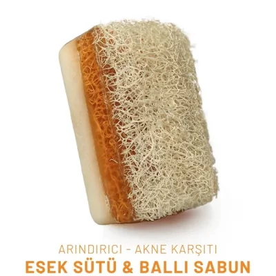 Doğal Kabak Lifli Eşek Sütlü Ballı Sabun 120 Gr