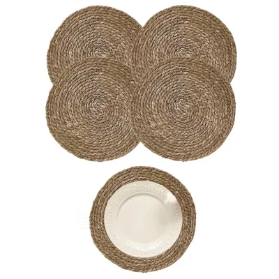 El Yapımı Lüx Örme Hasır Amerikan Servis 4 Lü