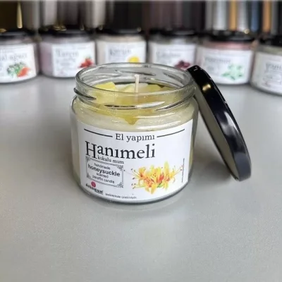 Hanımeli Çiçeği Kokulu Dekoratif Mum