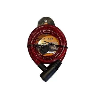 Kalın Uzun Bisiklet Kilidi Anahtarlı 12mm X 150cm