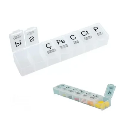 Kapaklı Düzenleyici Haftalık İlaç Kutusu