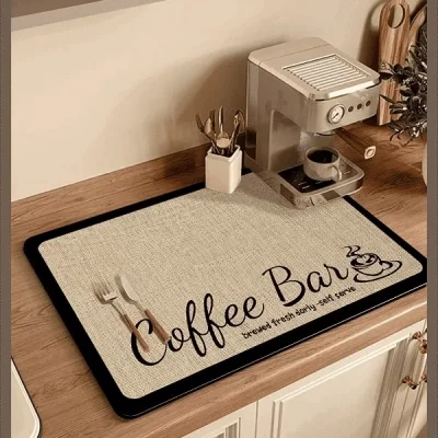 Kaymaz Diatom Su Emici Bulaşık Kurutma Matı