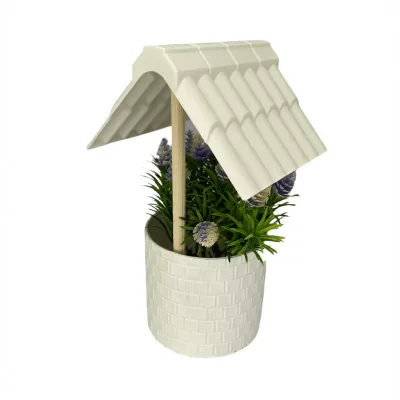 Kuyu Model Saksıda Çiçek Beyaz