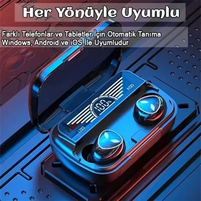 M20 Powerbanklı Göstergeli Bluetooth Kulaklık