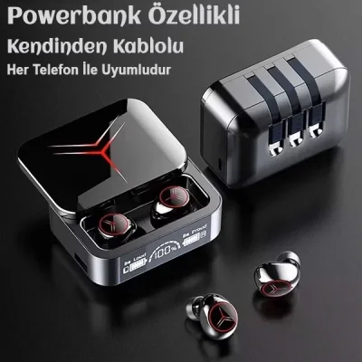 M88 Plus Powerbanklı Bluetooth Kulaklık Hd Ses
