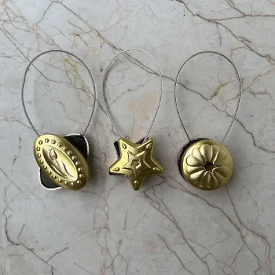 Mıknatıslı Perde Mandalı Tokası Gold