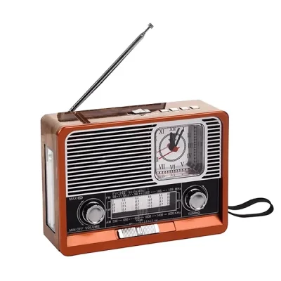 Nostaljik Saatli Fenerli Radyo Usb Sd Bluetooth