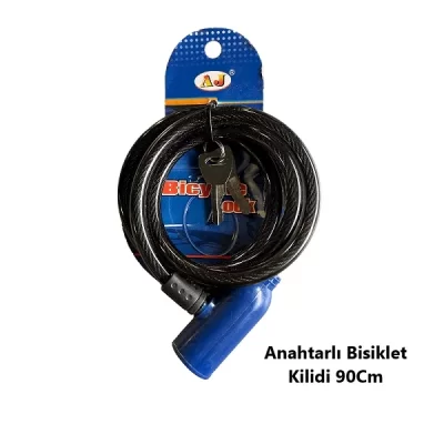 Orta Uzun Bisiklet Kilidi Anahtarlı 90 Cm