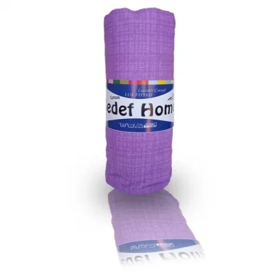 Ranforce Lastikli Çarşaf Mor Çift Kişilik