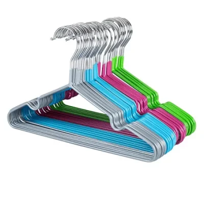 Renkli Metal 5 Li Askı Yumuşak Plastik Kaplamalı