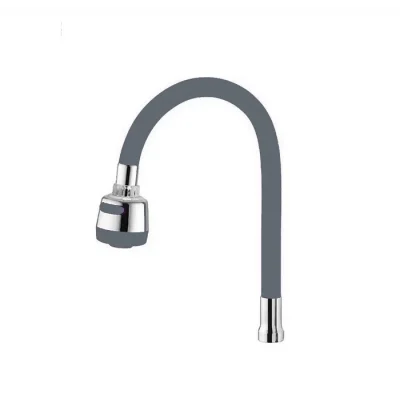 Renkli Silikon Musluk Batarya Borusu Gri