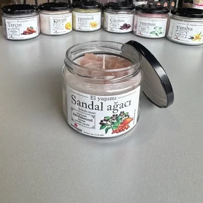 Sandal Ağacı Kokulu Dekoratif Mum