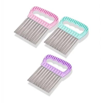 Şekilli Paslanmaz Çelik Pratik Cips Dilimleyici