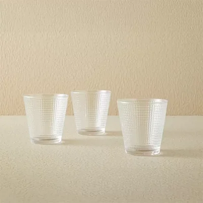 Sigma Glass İçten Desenli Su Bardağı 3 Lü Set