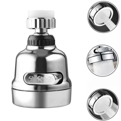 Tasarruflu 3 Fonksiyonlu Musluk Başlığı Gümüş