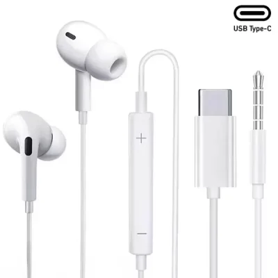 Type C Mikrofonlu Kablolu Kulak İçi Kulaklık