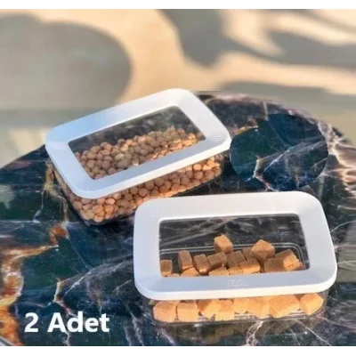 Vip Ahmet Dikdörtgen Saklama Kabı 2 X 600 Ml