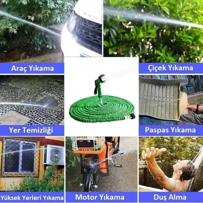 15 Metre Uzayan Tabancalı Hortum Magic Hose