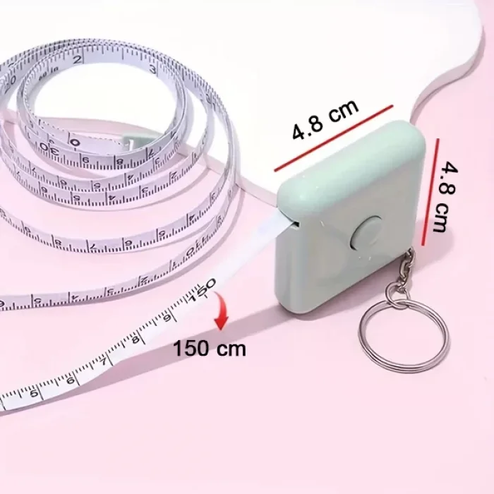 150 Cm Stickerli Pratik Taşınabilir Çanta Boy Anahtarlık Mezura
