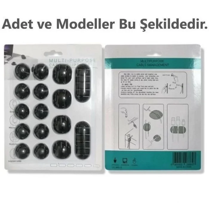 16 Parça Masa Üstü Kenarı Kablo Fiş Tutucu