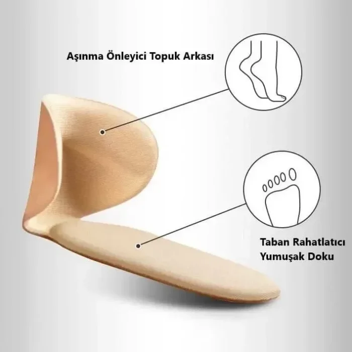 2 Li Taban Destekli Topuk Vurma Önleyici Pad 6mm