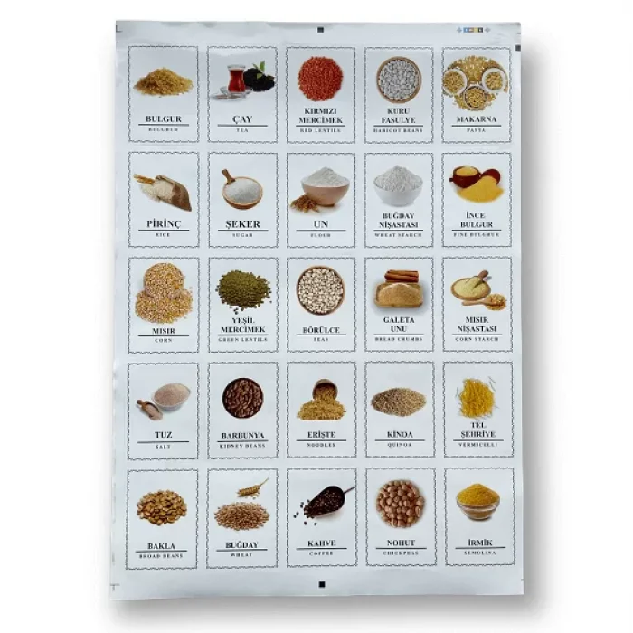 25 Adet Yapışkanlı Bakliyat Ve Baharat Etiketi