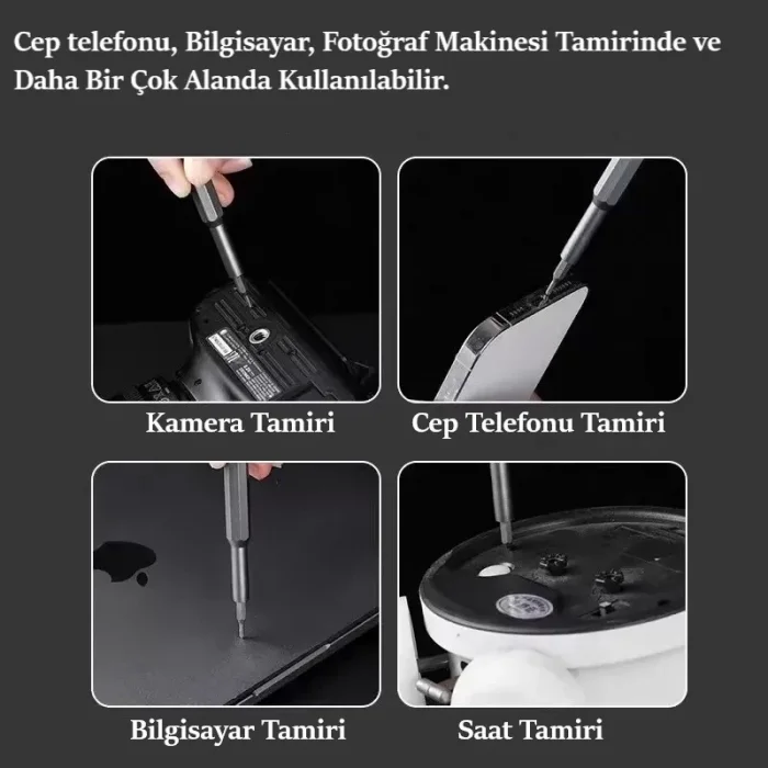 25 Parça Çelik Profesyonel Tornavida Seti