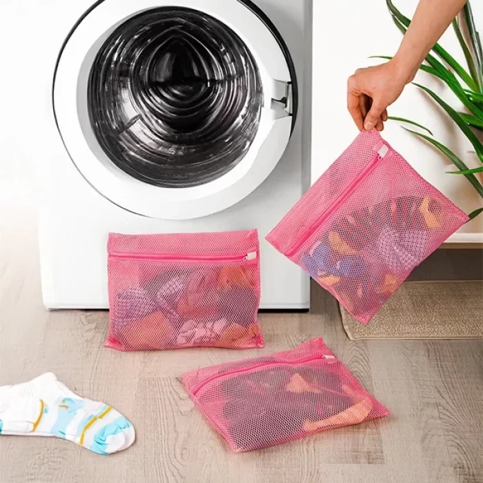 3 Adet Bebek Çocuk Çorap Çamaşır Yıkama Filesi
