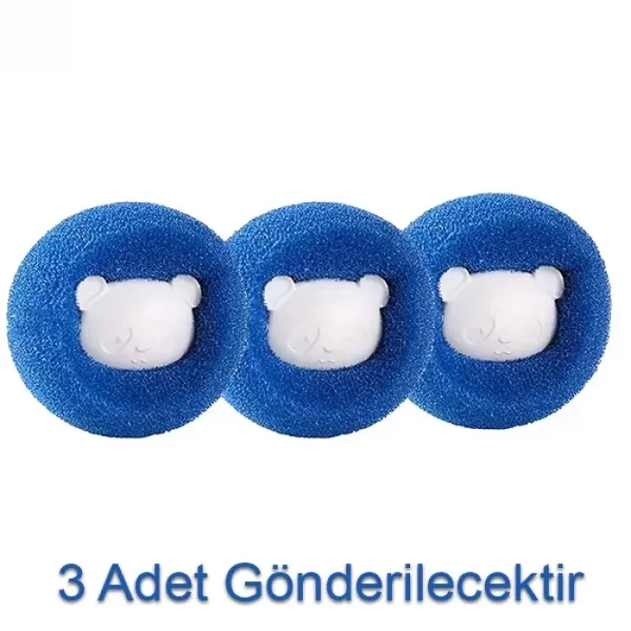3 Adet Çamaşır Makinesi Kıl Ve Tüy Toplama Topu