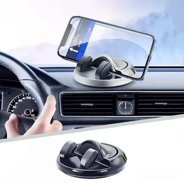 360 Derece Dönebilen Yapışkanlı Numaratörlü Araç Telefon Tutucu