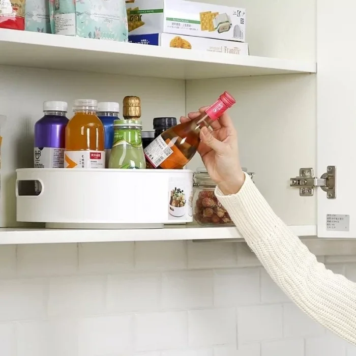 360 Derece Dönen Yuvarlak Saklama Tepsisi